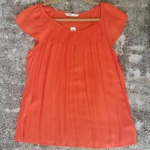 Lightweight & flowy coral blouse